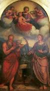 Girolamo Troppa Madonna and Child in glory with oil painting